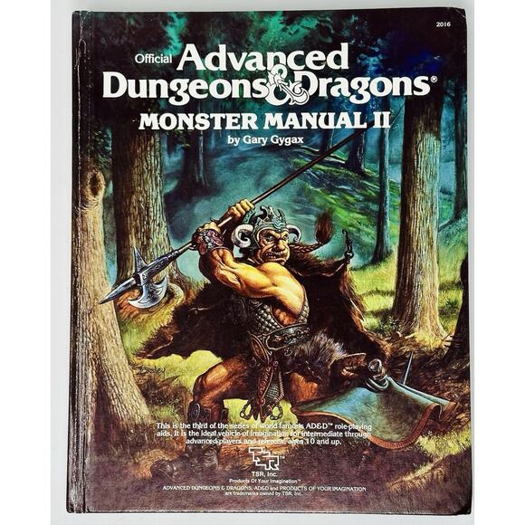 Advanced Dungeons & Dragons Monster Manual II 2 1983 Hardcover TSR #2016 AD&D - Picture 1 of 14